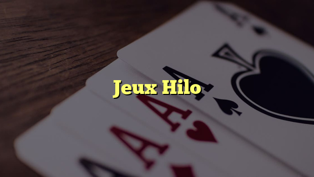 Jeux Hilo